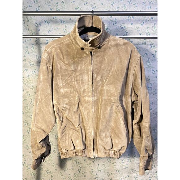 The Row Roan Sude Calfskin Leather Beige Bomber Jacket | Kylie Jenner - Picture 7 of 7